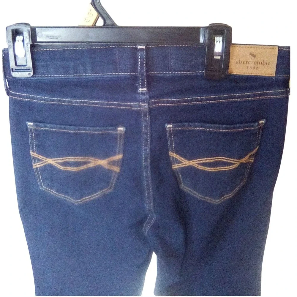 Abercrombie Kids High Rise Super Skinny Slim Jeans Girls Size 13/14 Dark Wash